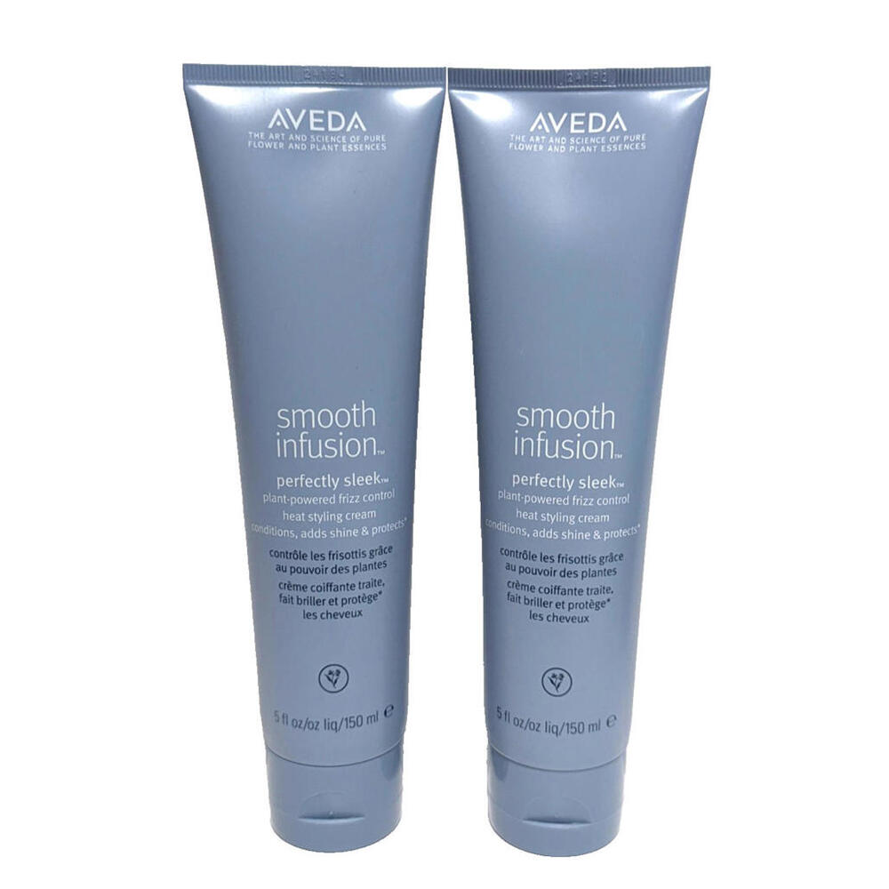 2 X Aveda Smooth Infusion Perfectly Sleek Heat Styling Cream 5oz/150ml each NEW